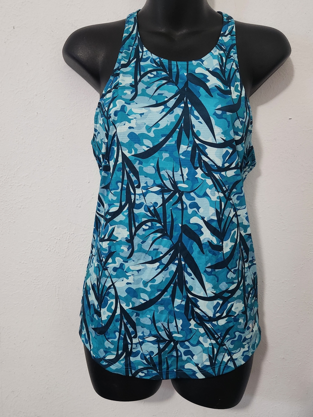 Under Armour Blue Tropical Racerback Tank Top